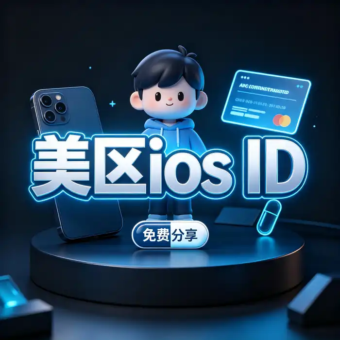 外服ID共享与海外Apple ID账号地区选择指南的冷色编辑式主视觉